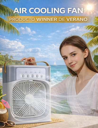 MINI VENTILADOR LUZ LED - HUMIDIFICADOR 3EN1 - MAIM11X
