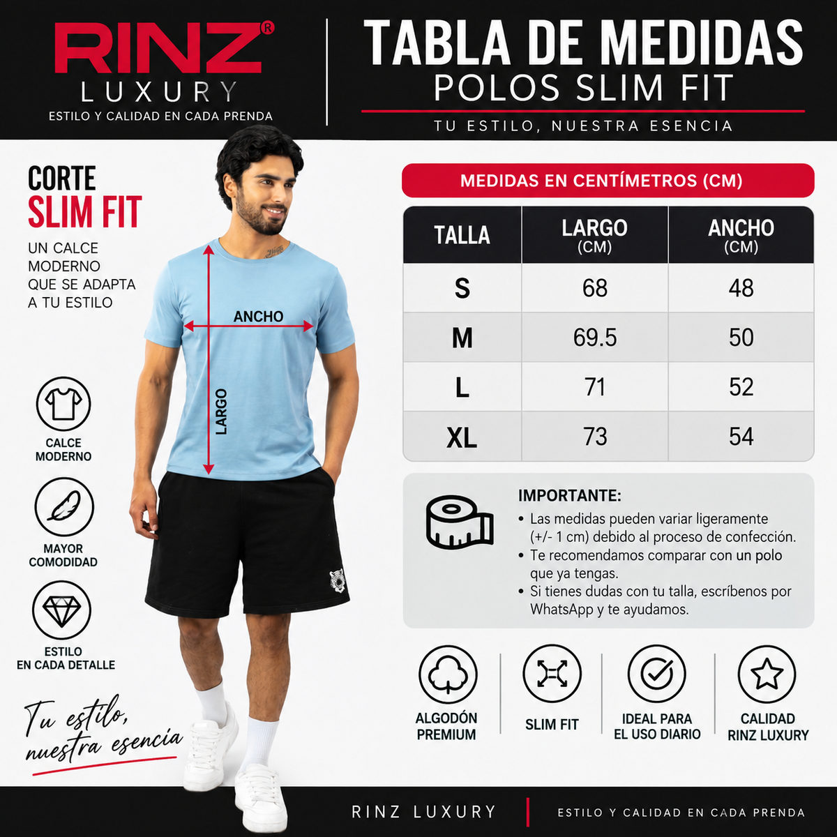 POLOS RINZ LUXURY SLIM FIT
