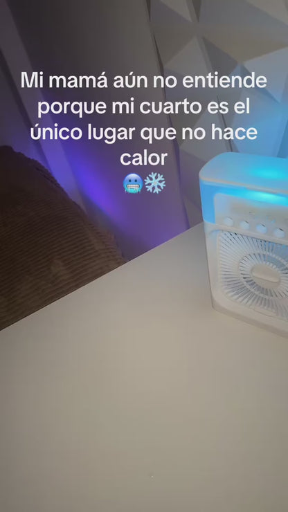 MINI VENTILADOR LUZ LED - HUMIDIFICADOR 3EN1 - MAIM11X